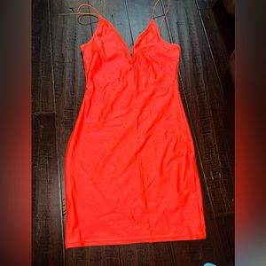 Neon orange dress